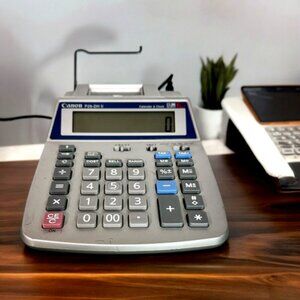 Canon P26-dh III Printing Calculator 12 DIGIT 2 Color Print Clock & Calendar